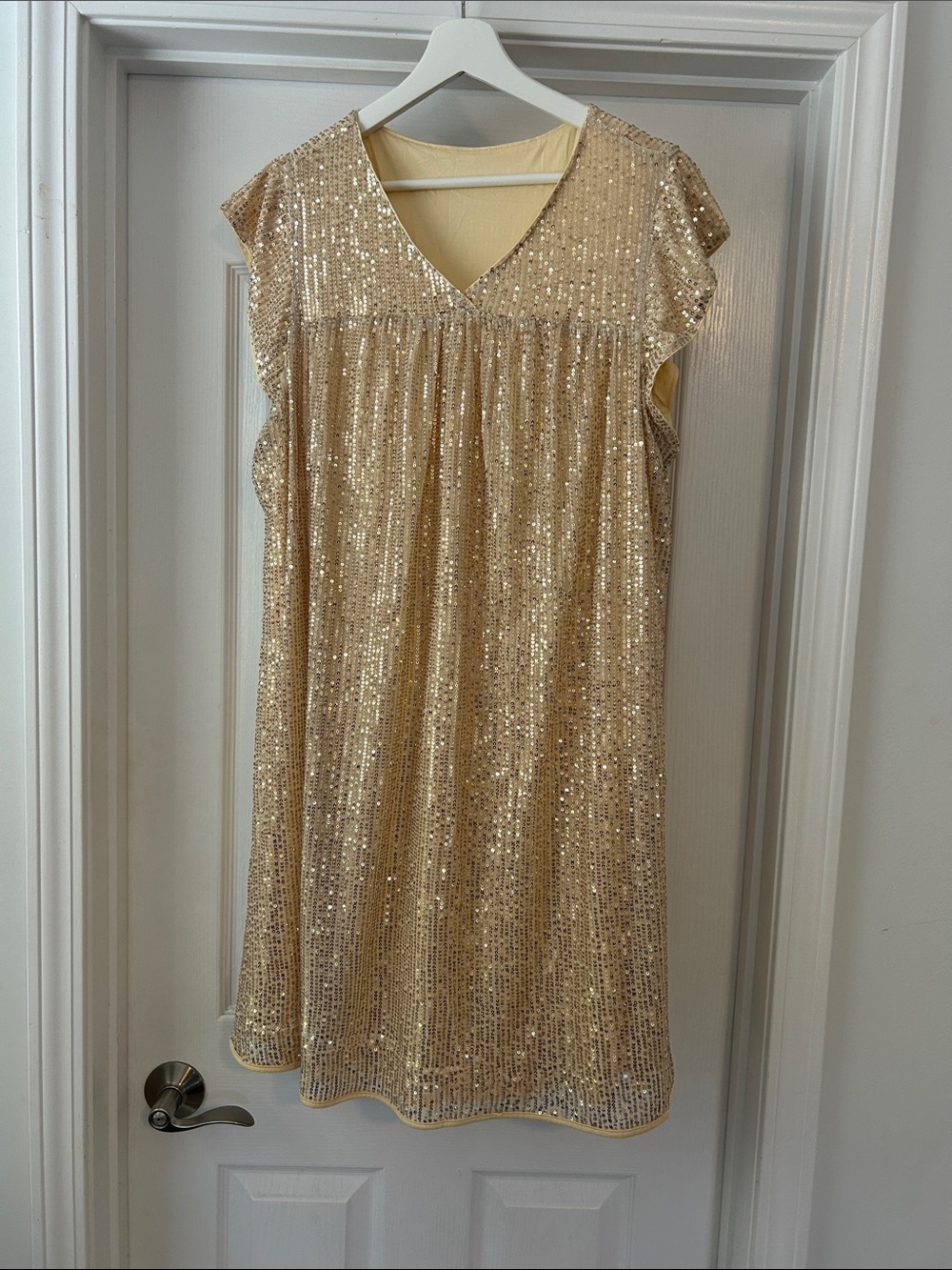 Champagne Sequin Party Dress